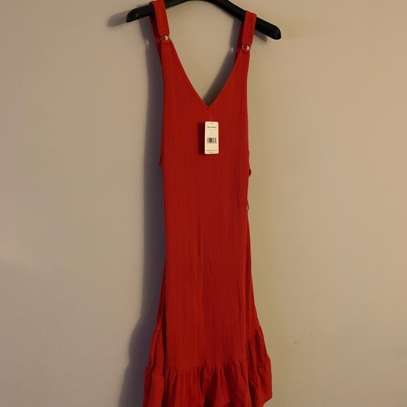 SOLD!!! NWT FREE PEOPLE RED/ORANGE DRESS - Picture 5 of 8